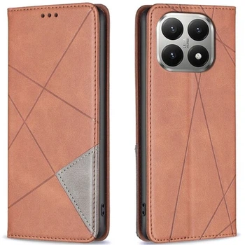 Чохол-книжка з кишеньками UniCase Geometric Pattern для Xiaomi 15T - Brown