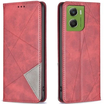 Чехол-книжка с кармашками UniCase Geometric Pattern для Motorola Moto G06 - Red