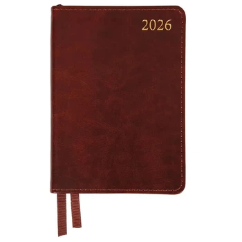 Ежедневник 2026 А6 Leo Planner Aldento мягкий 25267* - коричневый