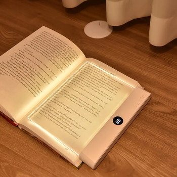Световая панель для чтения книг. С защитой глаз. Регулируемая яркость и цветовая температура. Таймер. USB-перезаряжаемая лампа (розовый)