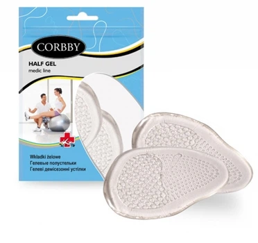 Полустельки Corbby Half Gel гелевые (против скольжения)