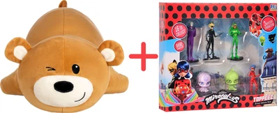 Набір Іграшка подарункова Inka Toys Ведмедик Міко 20x39x20 см + Фігурки-топери Miraculous Lady Bug Deluxe 8 шт (4820266221775/7290120511415)