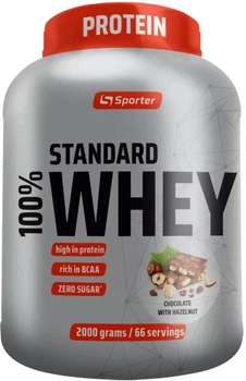 Сироватковий протеїн Sporter 100% Standard Whey порошок 2 кг Шоколад з фундуком (4820249724316)