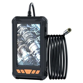 Эндоскоп профессиональный P380 с экраном 4.3" Full HD 1080P кабель 5м камера 8мм с LED подсветкой черный
