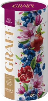 Чай черный и зеленый Graff 1001 страсть с ароматом винограда и граната 80 г (4820279612607)