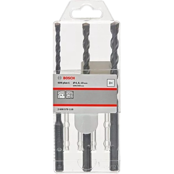 Набор буров по бетону Bosch SDS plus-1 6/8/10x160мм с креплением SDS PLUS