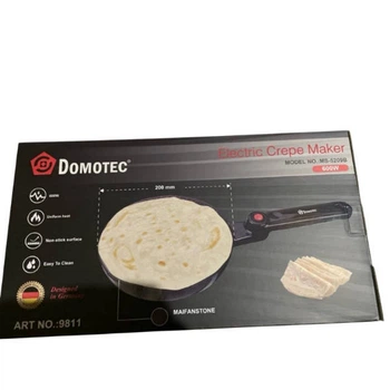 Блинница Domotec MS 5209B 600 Вт с керамическим антипригарным покрытием Черная