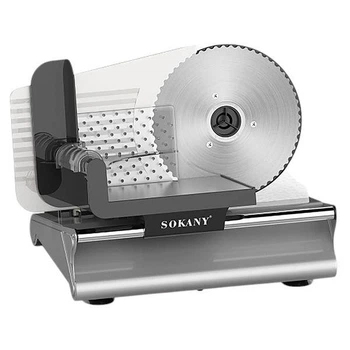 Слайсер-ломтерізка Sokany SK-446, 500 Вт, нержавіюча сталь, сірий