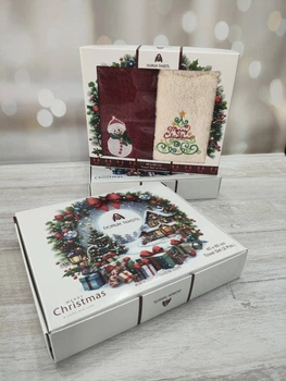 Подарочный набор новогодних полотенeц 40х60 см 2шт. Merry Christmas Set 11