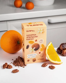 Шоколадні цукерки SunFill із апельсином, 120 г