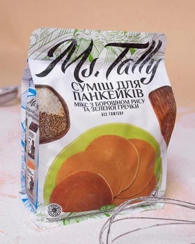Безглютеновая смесь для панкейков Ms.Tally микс с мукой риса и зеленой гречихи, 800 г