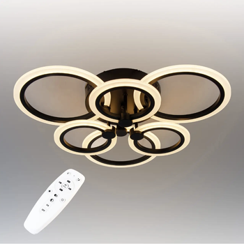 Потолочная LED люстра, светильник светодиодный черный Sunlight 6326/3+3