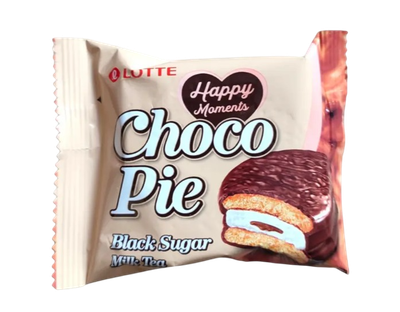 Пирожное шоколадное Choco Pie Black Sugar Milk Tea LOTTE 28г
