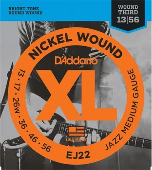 Струны для электрогитары 6 шт D'Addario EJ22 Nickel Wound Jazz Medium 13/56