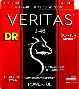 Струны для электрогитары DR VTE-9/46 Veritas Quantum Nickel Electric 9/46