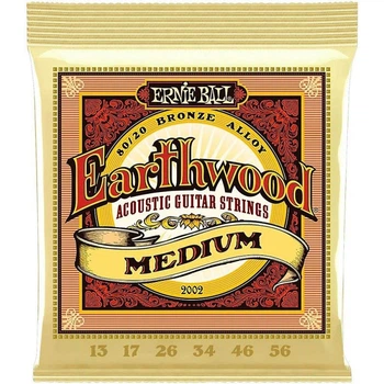 Струны для акустической гитары Ernie Ball 2002 Earthwood Medium 80/20 Bronze 13/56