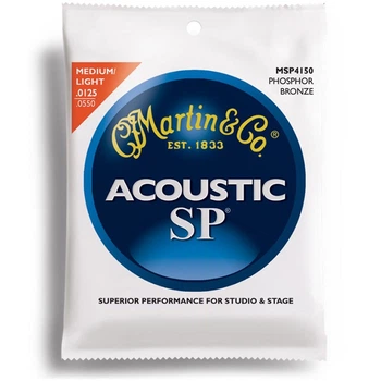 Струни для акустичної гітари Martin MSP4150 SP 92/8 Phosphor Bronze Light Medium 12.5/55