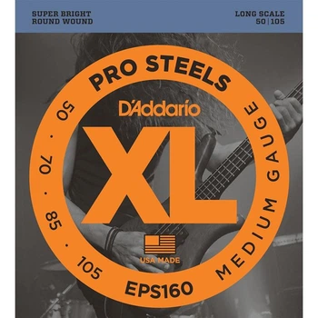 Струны для бас-гитары D'Addario EPS160 Pro Steels Medium Electric Bass Strings 50/105