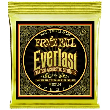 Струны для акустической гитары Ernie Ball 2554 Everlast 80/20 Bronze Medium 13/56