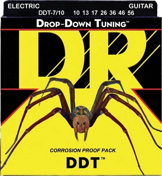 Струны для электрогитары DR DDT7-10 Drop-Down Tuning Nickel Plated Medium Electric 7-Strings 10/56