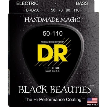 Струны для бас-гитары DR BKB-50 Black Beauties K3 Coated Heavy Bass 4-Strings 50/110