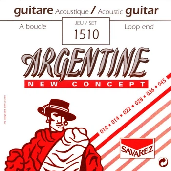 Струны для акустической гитары Savarez 1510 Argentine Gypsy Jazz Acoustic Guitar Strings 10/45