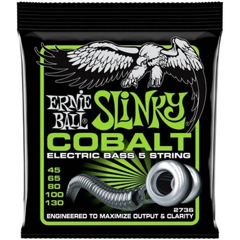 Струны для бас-гитары Ernie Ball 2736 Cobalt Slinky 5-Strings 45/130