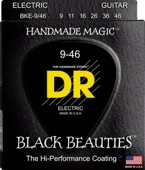 Струны для электрогитары DR BKE-9/46 Black Beauties Light Heavy K3 Coated Electric Guitar Strings 9/46