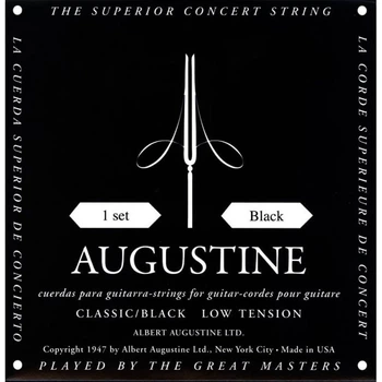 Струны для классической гитары Augustine Classic/Black Label Classical Guitar Strings Low Tension
