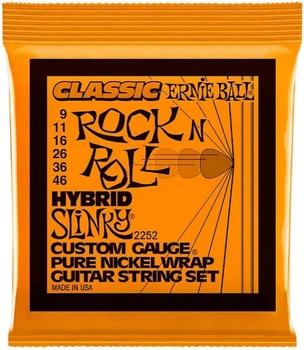 Струны для электрогитары Ernie Ball 2252 Classic Pure Nickel Hybrid Slinky 9/46