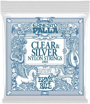 Струни для класичної гітари Ernie Ball 2403 Ernesto Palla Nylon Clear & Silver