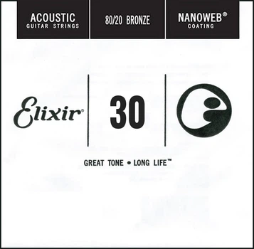 Струна Elixir 15130 Nanoweb 80/20 Bronze Acoustic .030