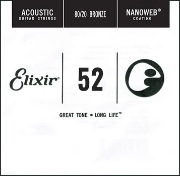 Струна Elixir 15152 Nanoweb 80/20 Bronze Acoustic .052