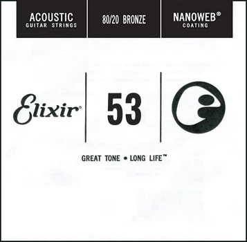 Струна Elixir 15153 Nanoweb 80/20 Bronze .053