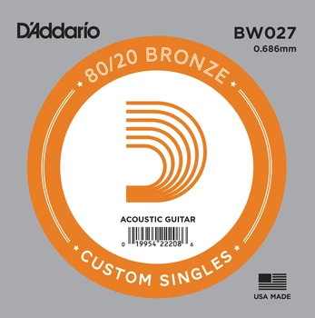 Струна D'Addario BW027 80/20 Bronze .027