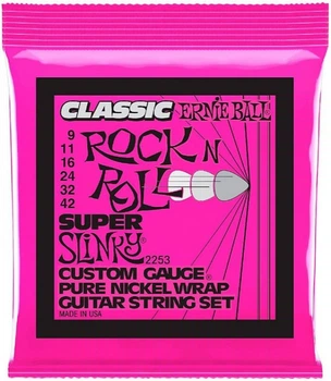 Струны для электрогитары Ernie Ball 2253 Classic Pure Nickel Super Slinky 9/42