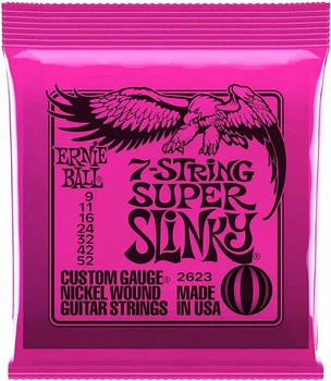 Струны для электрогитары Ernie Ball 2623 7-String Super Slinky Nickel Wound 9/52