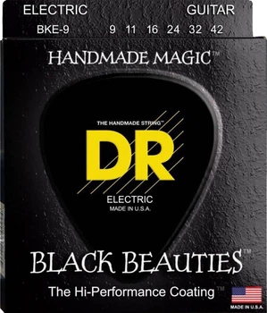Струны для электрогитары DR BKE-9 Black Beauties Light K3 Coated Electric Guitar Strings 9/42