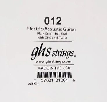 Струна GHS 012 Plain Steel Ball End .012