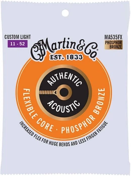 Струни для акустичної гітари Martin MA535FX Flexible Core Phosphor Bronze Custom Light 11/52