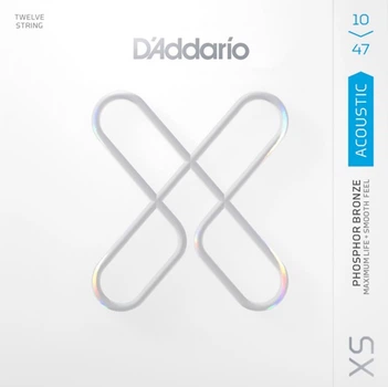Струни для акустичної гітари D'Addario XSAPB1047-12 Phosphor Bronze Extra Light 10/47