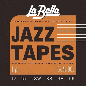 Струни для електрогітари La Bella 800L Black Nylon 12/56