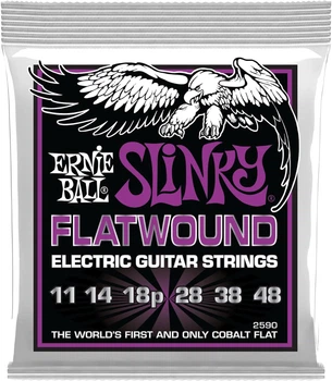 Струны для электрогитары Ernie Ball 2590 Power Slinky Flatwound 11/48