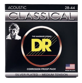 Струны для классической гитары DR CN-M Silver-Plated Nylon Medium Tension 28-42