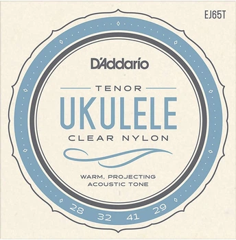 Струни для укулеле D'Addario EJ65T Clear Nylon Tenor 28/29