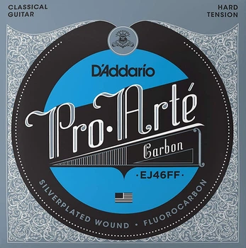 Струны для классической гитары D'Addario EJ46FF Silverplated Wound Fluоrocarbon Hard Tension