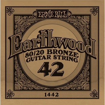 Струна Ernie Ball 1442 Earthwood 80/20 Bronze Acoustic Guitar Strings .042