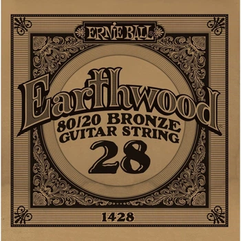Струна Ernie Ball 1428 Earthwood 80/20 Bronze Acoustic Guitar Strings .028