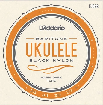 Струны для укулеле D'Addario EJ53B Black Nylon Baritone Ukulele Strings 28/35