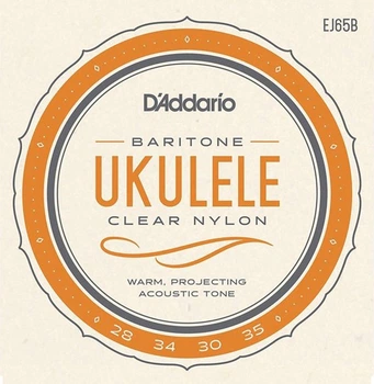 Струны для укулеле D'Addario EJ65B Clear Nylon Baritone Ukulele Strings 28/35